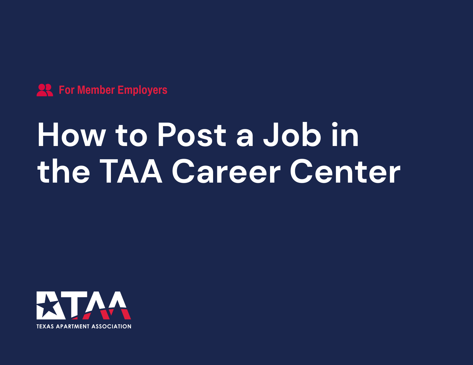 How to Post a Job Front Cover