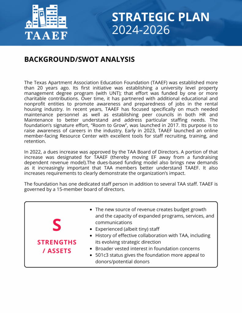 TAAEF Strategic Plan 2024 2026